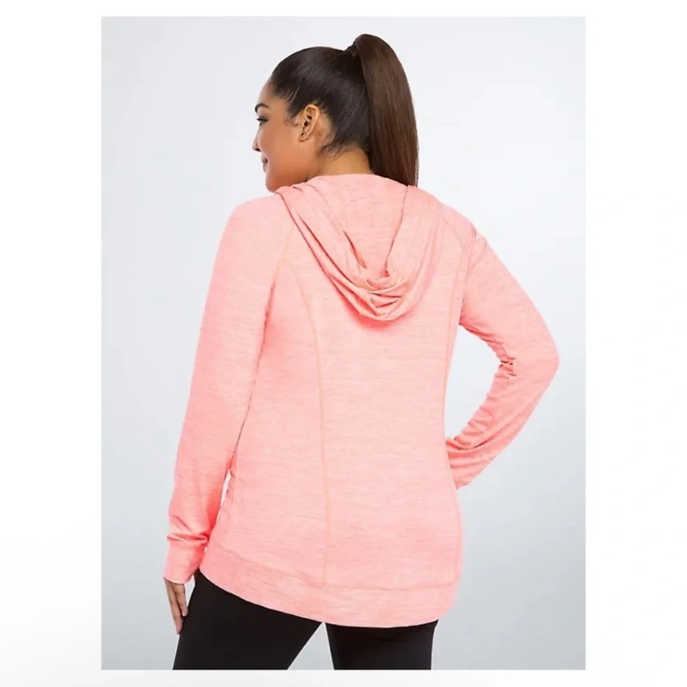 Like New Torrid Active Spacedye Hoodie Zip Up Thumbhole Size 0 - Picture 3 of 7